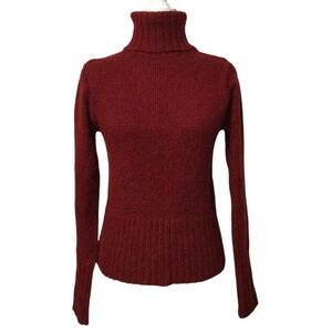 H&M Hennes Women's Red Turtleneck Sweater - Size Medium!